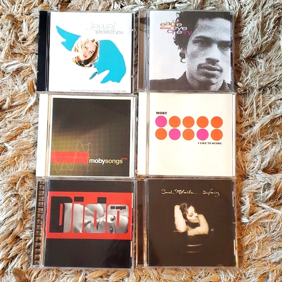 6$ each Moby Dido Sarah McLachlan Jewel Eagle Eye Cherry  CDs - Picture 1 of 8